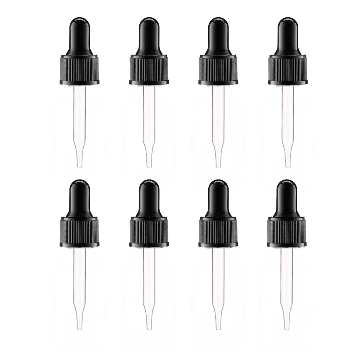 VitalUp Glass Eye Dropper for Essential Oil, Herbal Extracts, Homeopathic Remedies, Nail Polish Remover,15 ML 8-Pack