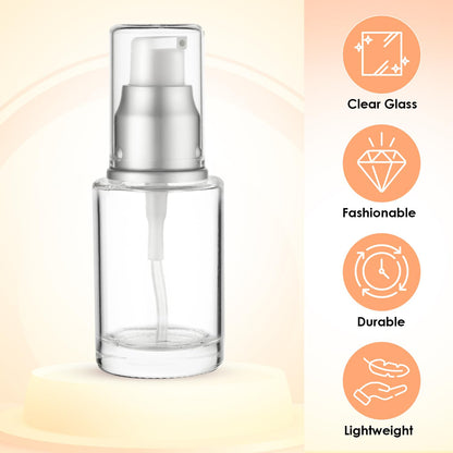 Clear Glass Pump Bottle 0.5 Oz 15ml