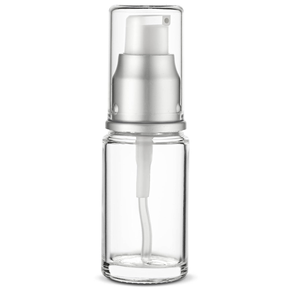 Clear Glass Pump Bottle 0.5 Oz 15ml