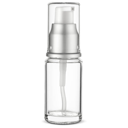 Clear Glass Pump Bottle 0.5 Oz 15ml