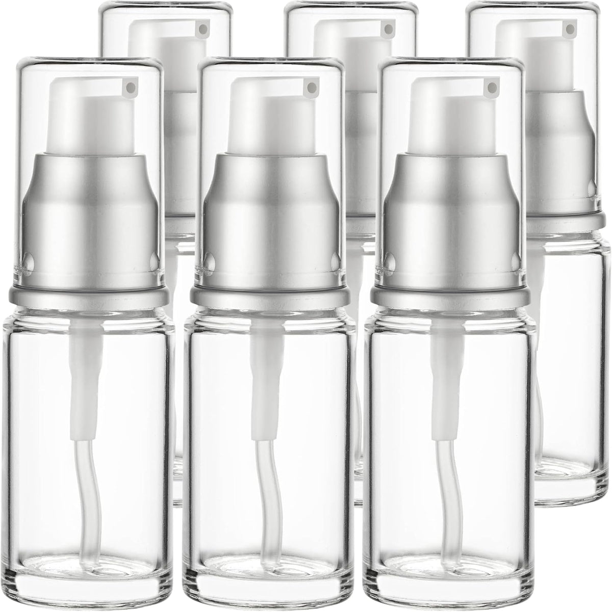 Clear Glass Pump Bottle 0.5 Oz 15ml