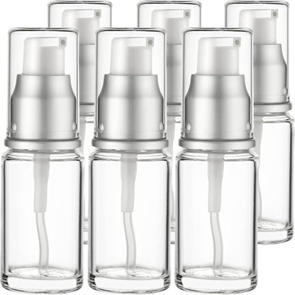 Clear Glass Pump Bottle 0.5 Oz 15ml